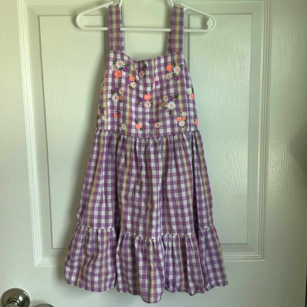 Purple checkered dress